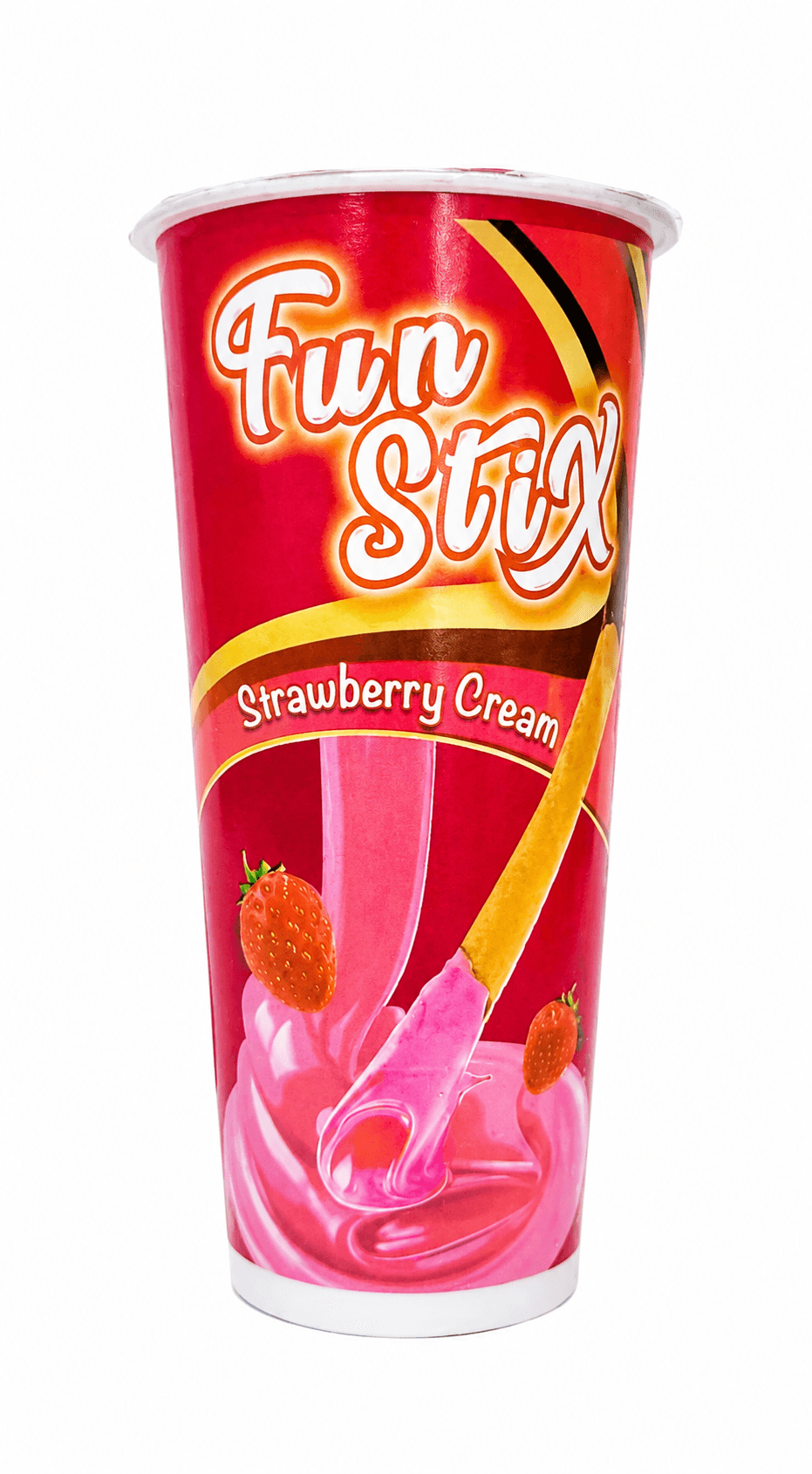 Fun Stix Strawberry Cream Wafer Sticks – Crispy & Creamy Snack 45 g