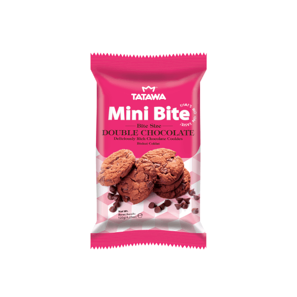 Tatawa Mini Bite Double Chocolate Chips Cookies 120gm